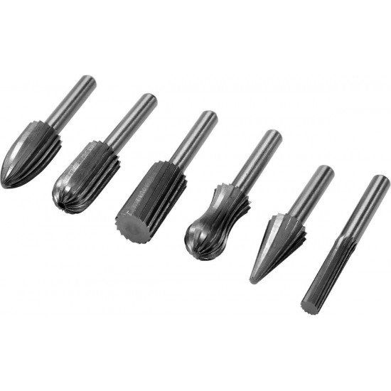 Набір фрез різної форми по металу YATO, для дрилі, з шпінделем Ø= 6 мм, 6 шт.