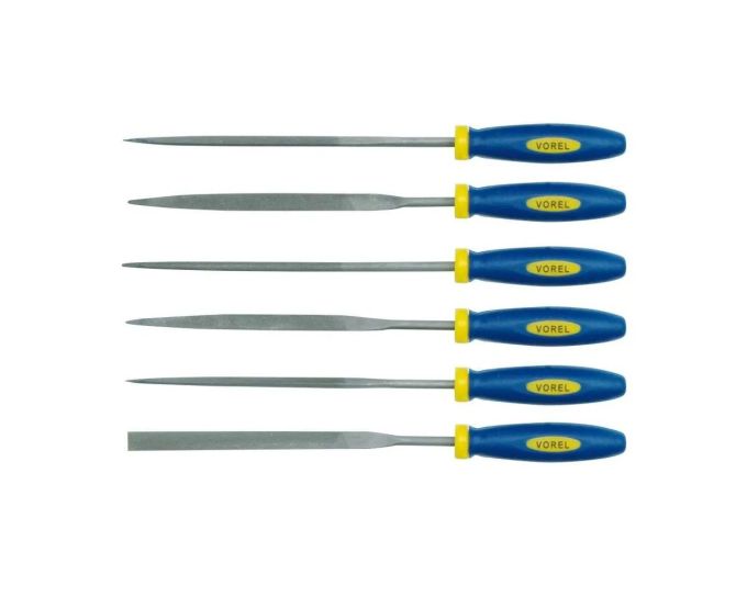Надфилі VOREL набір 6шт., l=180 мм
