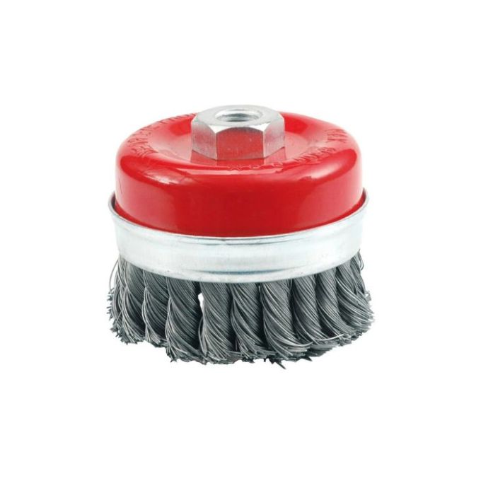 Щітка - крацовка VOREL чашкоподібна, з гайкою М14, Ø-65мм підсилені