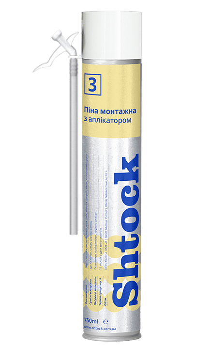 Піна монтажна Shtock, 750 мл (12шт) (пал.672шт) №3
