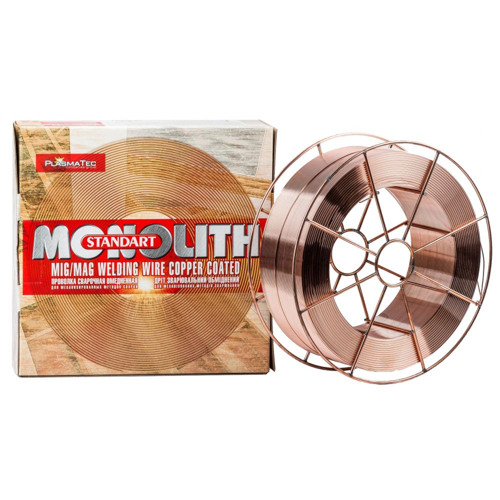 Дріт зварювальний з обмідненою поверхнею G4Si1 (Св-08Г2С) TM MONOLITH д 1,2 мм: уп 5 кг