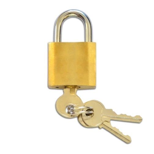 Замок навісний латунний з підсилювальною дужкою, 75 мм