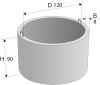 Кільце з/б D 120; H 90; B 8 (КС 12-09)