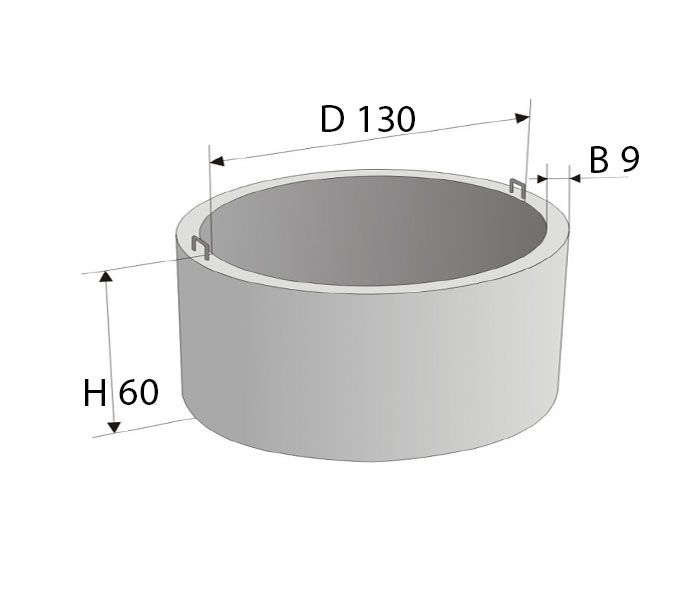 Кільце з/б (половинка) D 130; H 60; B 9  (КС 13-06)