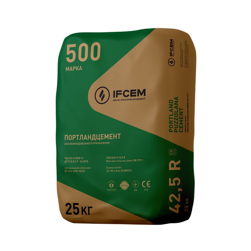 Цемент М-500 /ПЦ II/A-Ш-500/ 25 кг