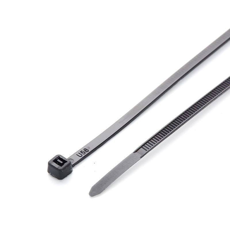 Хомут стяжний капрон.UV чорний 200х7,6 100шт