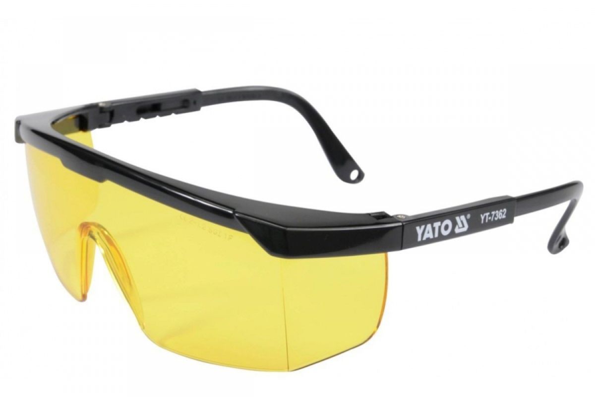 Очки защитные открытые, желтые на оправе