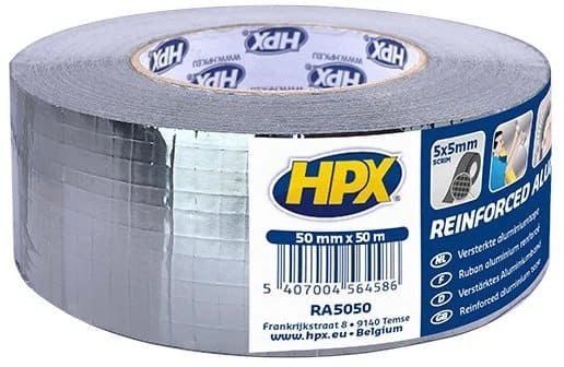Стрічка одностороння армована срібляста, 50 см*25м, HPX6200