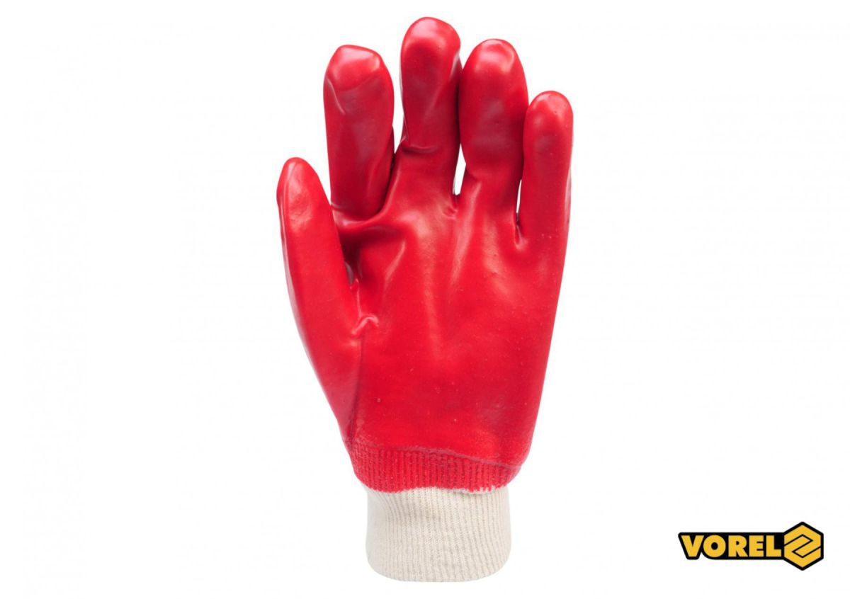 Рукавиці VOREL оливо-бензостійкі червоні 10,5"