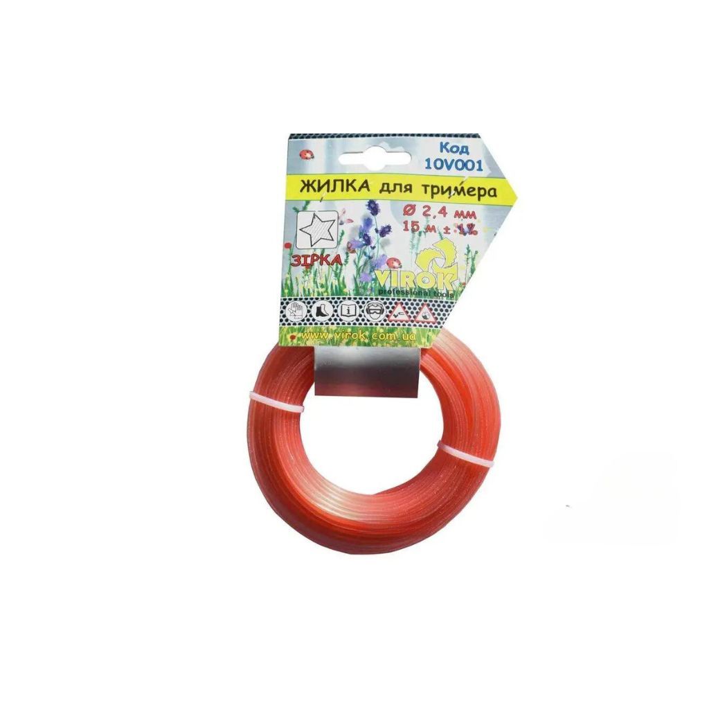 Жилка для тримера "Зірка" ТМ VIROК: Ø=1.8 мм, l=15м