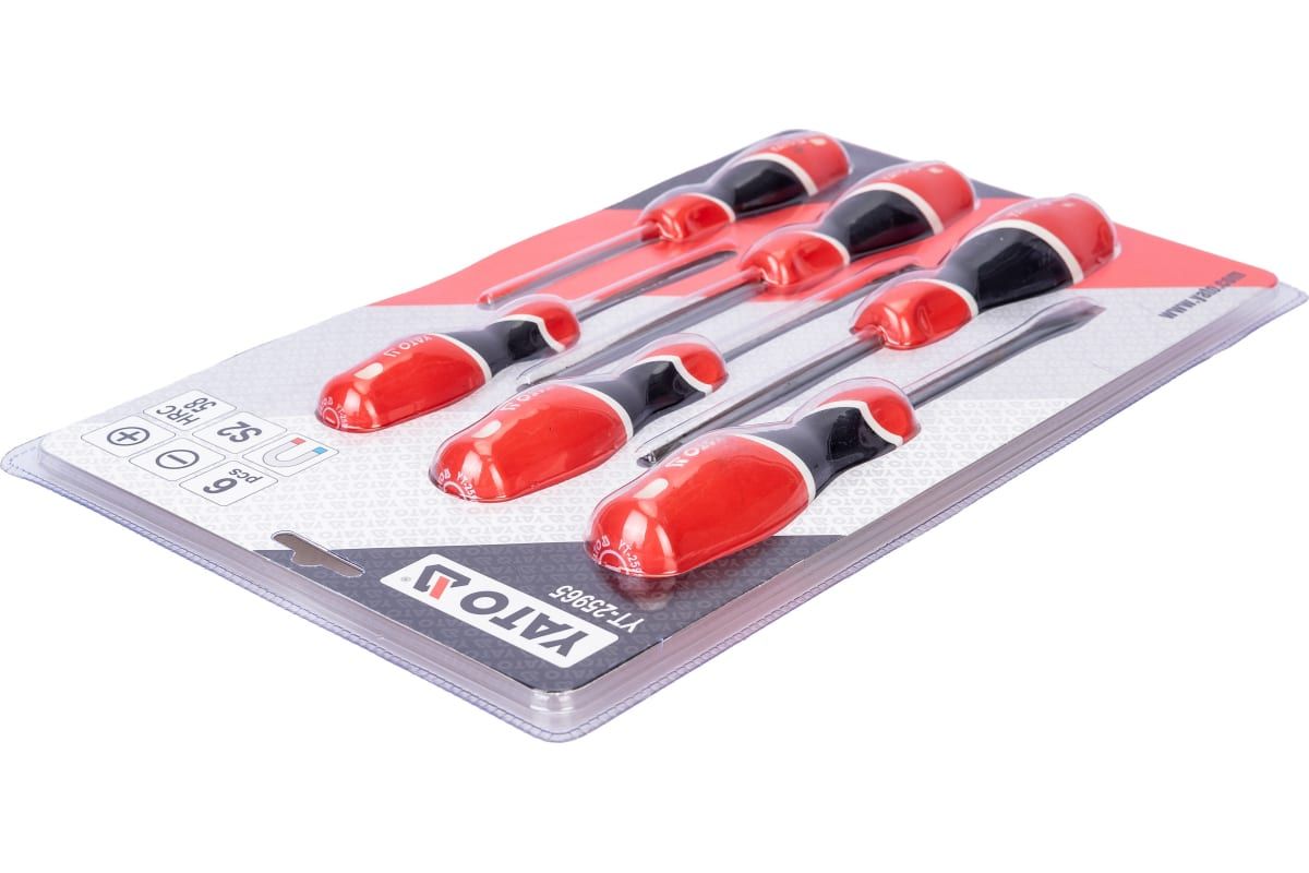 Набір викруток YATO : "SL", "Philips" PH. Набір 6 шт.