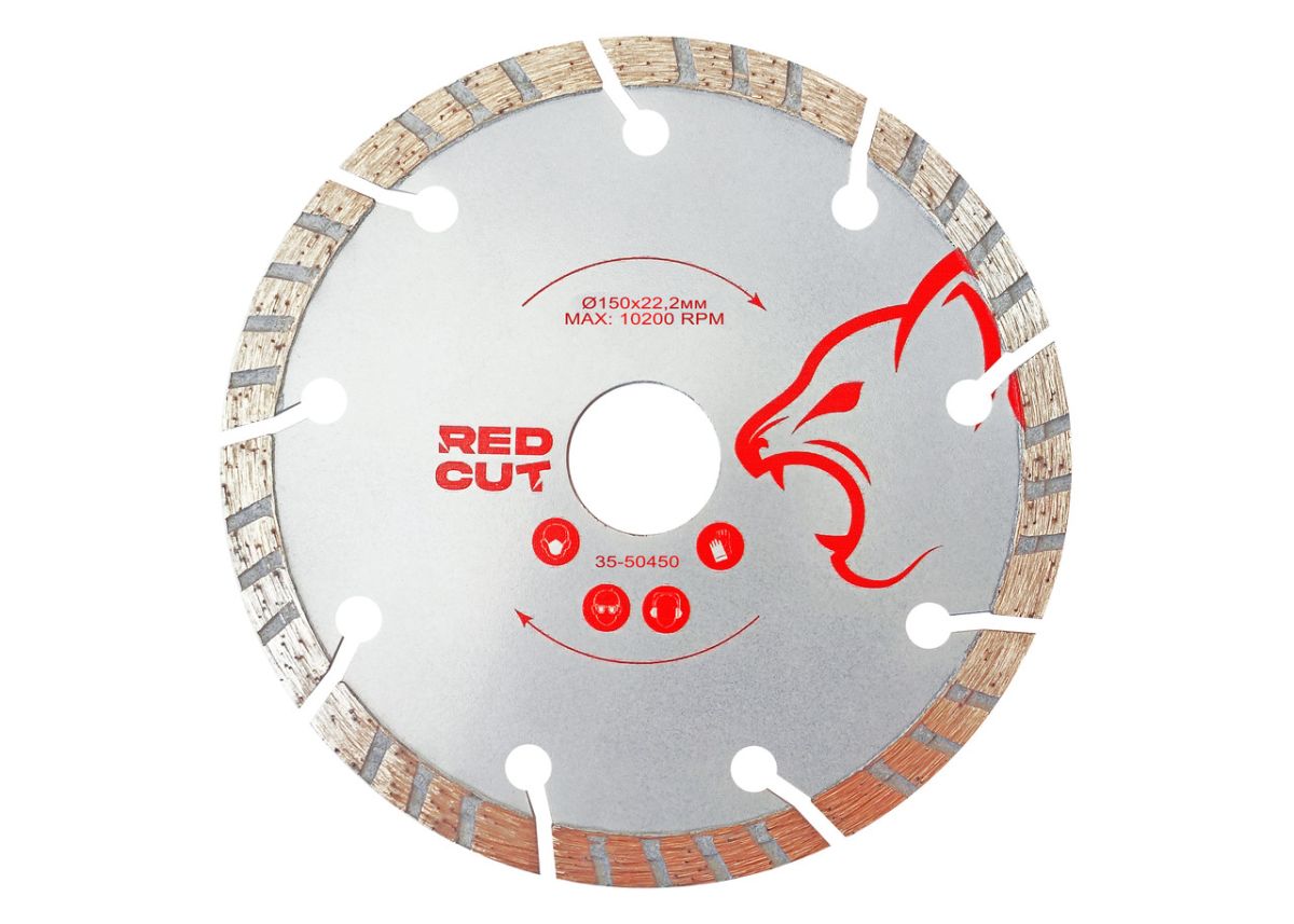 Диск алмазный по камню Turbo Segment, 150ммх22,23мм "Red Cut"