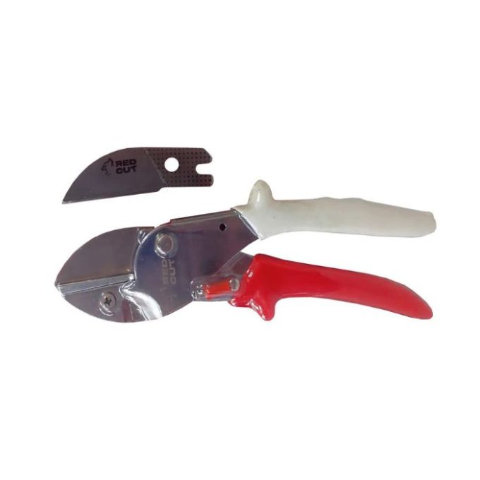 35-20022 Секатор REZAK, стальные ручки покрытые ПВХ, 200мм "Red Cut"