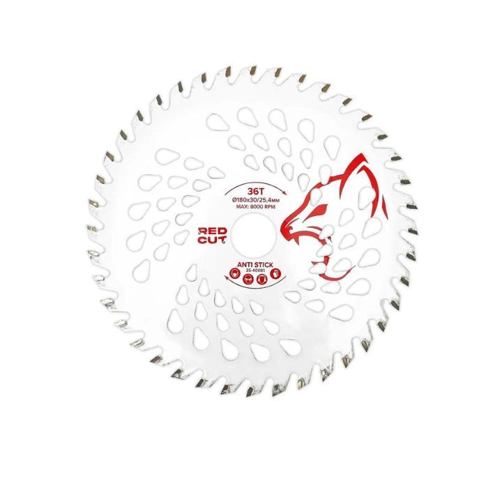 Пиляльний диск по деревині 180*30*36Z (+адаптер 25.4мм) "Red Cut"