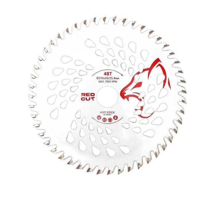 Пильный диск по дереву 210*30*48Z (+адаптер 25,4мм) "Red Cut"