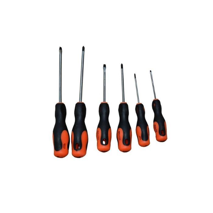 Набір викруток з ергономічною ручкою Cr-V 6од у сумці