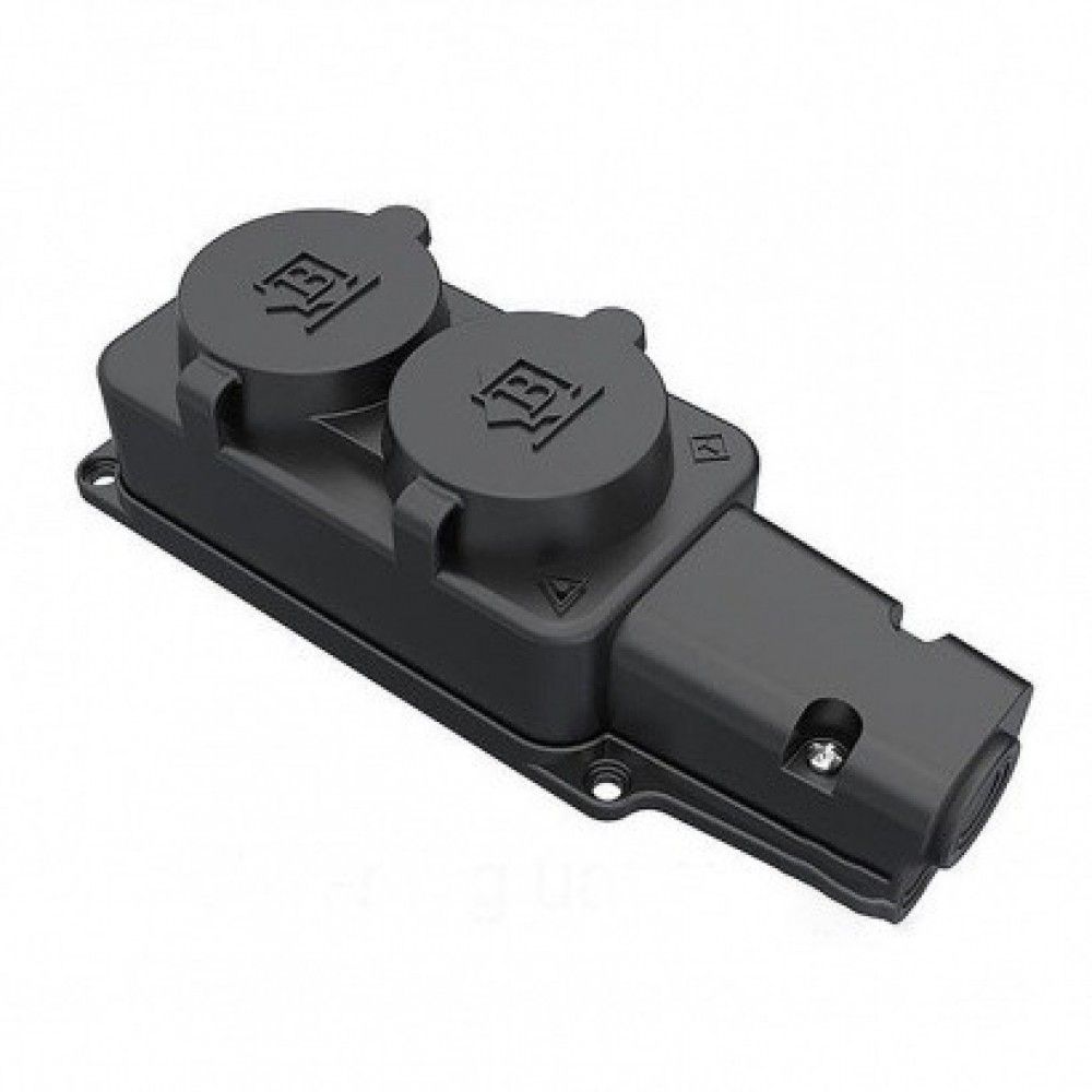 Розетка подвійна Bemis IP54 BK1-1402-3612 1х16 А