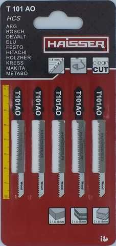 Пилочное полотно HAISSER T 101AO набор - 5шт, 50 мм, мягкая древесина, столярная плита с покрытием (1,5