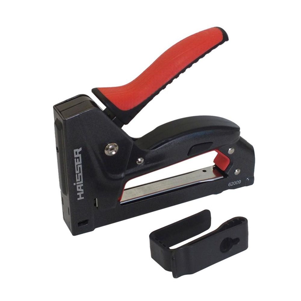 Степлер будівельний чорний 53, тип 4-14 мм, HAISSER