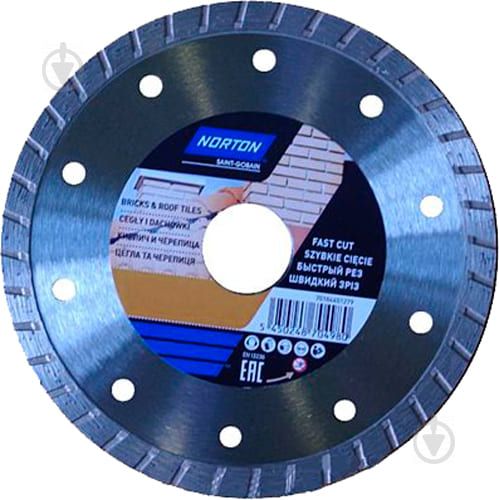 Диск алмазный NORTON-DIY BRICKS & TILES турбо: Ø= 180/25.4/ 22.23 мм