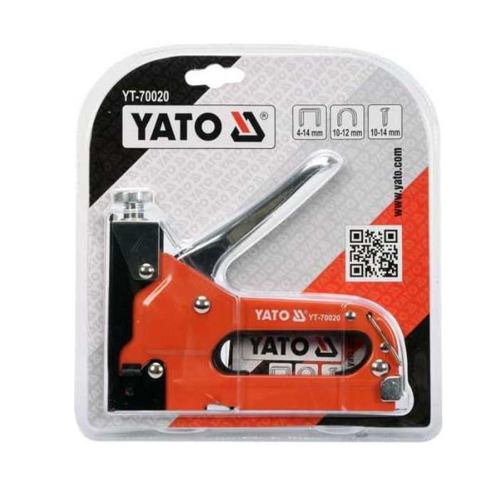 Степлер з регуляц. сили YATO 3-функційний для скоб прямокутн- 4-14х 11,3 мм, півкруглих- 10-12х 6,3