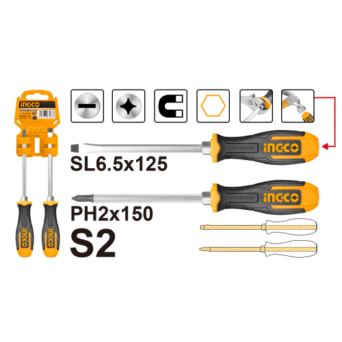 Набір викруток 2 шт. INGCO INDUSTRIAL