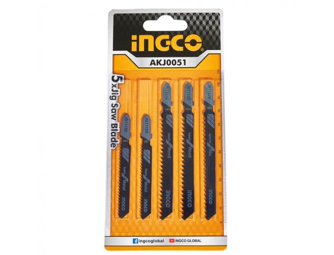 Набір пиляльних полотен по металу для лобзика 5 шт. INGCO