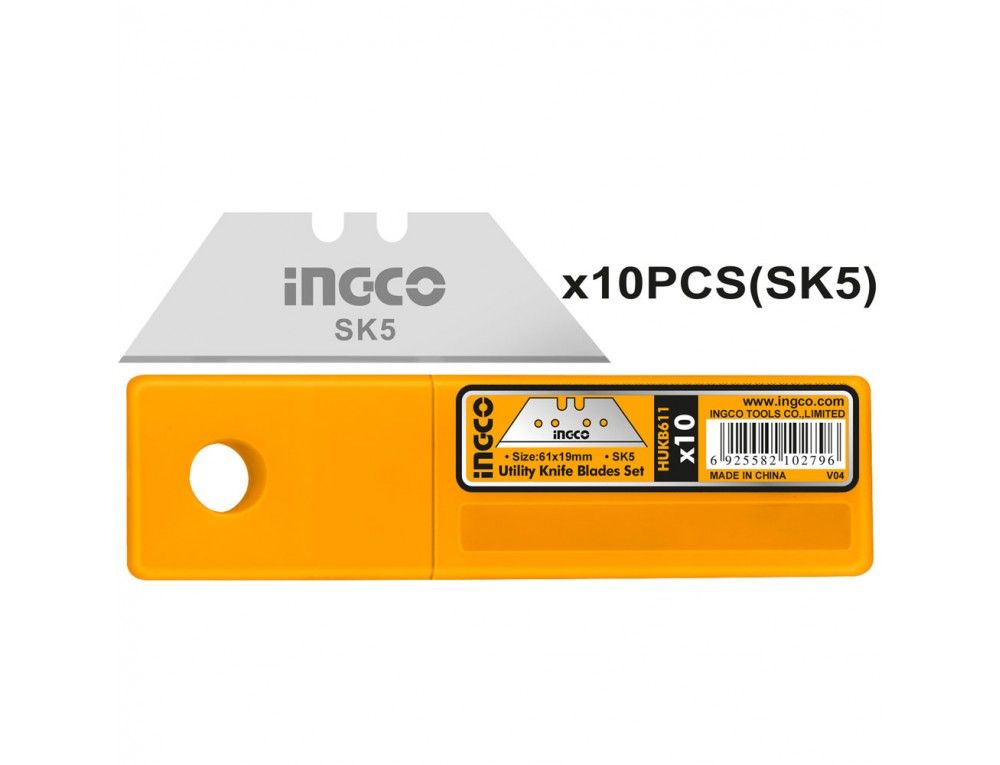 Леза для ножів трапеція  10 шт INGCO