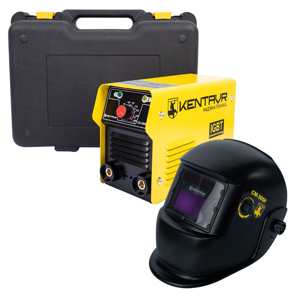 Комплект Зварювальний інвертор Кентавр СВ-300НМК + Маска Кентавр СМ-305Р