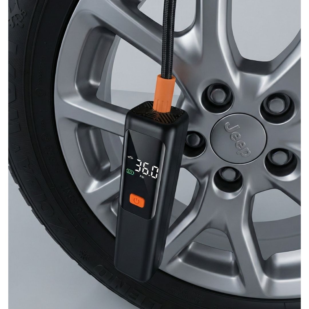 Акумуляторний портативний повітряний компресор 150 PSI для накачування шин