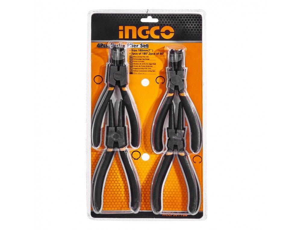 Набір щипців для зняття стопорних кілець INGCO
