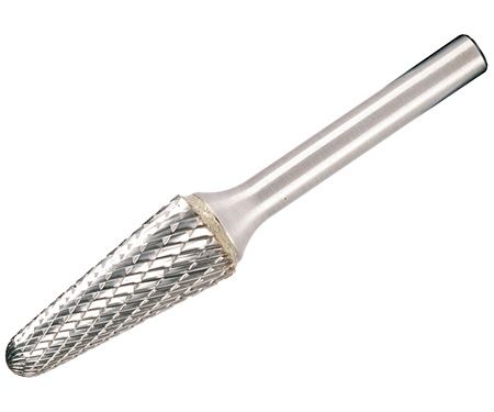Твердосплавна фреза 8x25,4x70 мм конічна (із заДискленим кінчиком / L-форма)