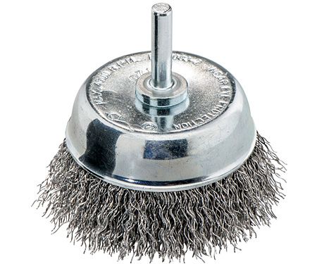 Чашкова щітка зі сталевого дроту, зовнішній діам. 50 мм, тонка, діам. ніжки 6 мм