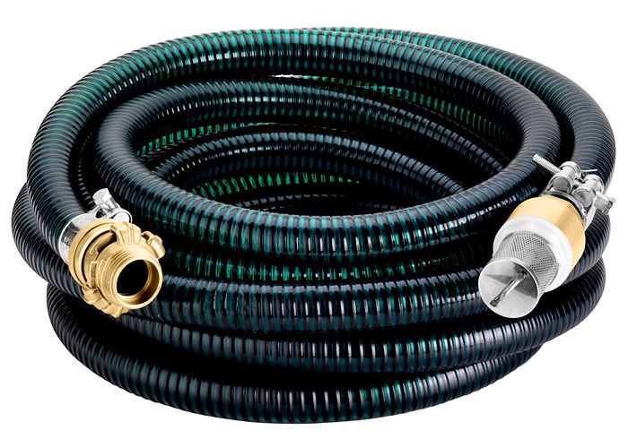 Шланг всмоктувальний (для насосів) з фільтруючою сіткою, латунні фітінги, клапана 7м 1" (25 мм)