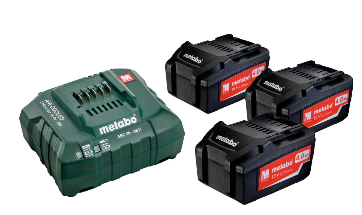 Акумуляторний набір 3 x 4.0 Аг, 1 x зарядний пристрій ASC 55