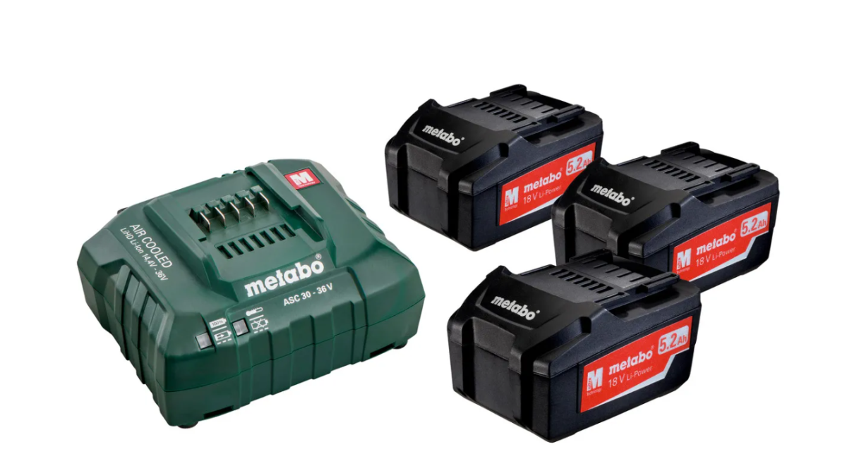 Акумуляторний набір 3 x 5.2 Аг, 1 x зарядний пристрій ASC 55