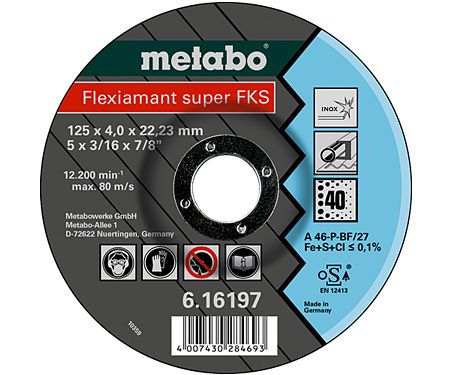 Диск шліфувальний Flexiamant Super FKS 60 125x4,0x22,23 Inox