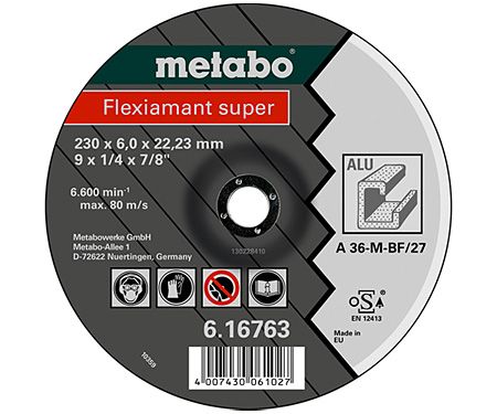 Зачисний Диск 150x6,0x22,2 мм, Flexiamant super (Premium), по алюмінію, A 36-M