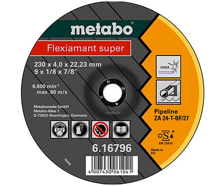 Зачисний Диск 230x4,0x22,2 мм, Flexiamant super (Premium), для труб, ZA 24-T