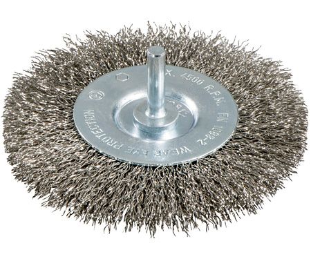 Кругла щітка зі сталевого дроту, зовнішній діам. 75 мм, тонка, діам. ніжки 6 мм