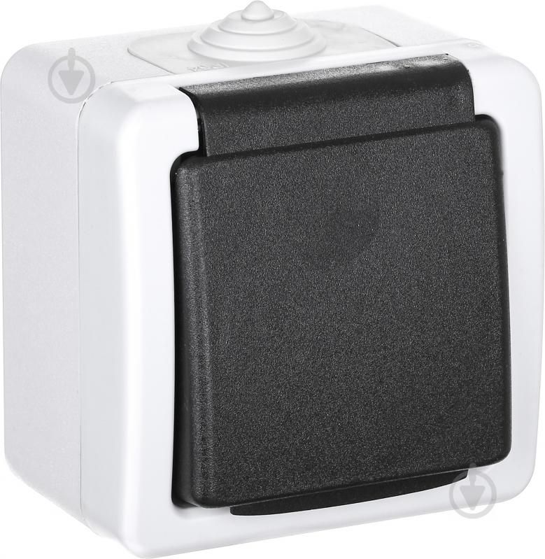 Розетка з заземленням та  вологозахистом Титан IP54