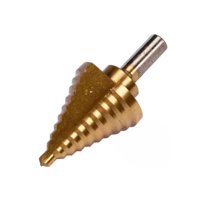 Свердло конічне ступінчасте титанове по металу YATO : Ø= 6-38 мм, HSS 4241, L= 105 мм