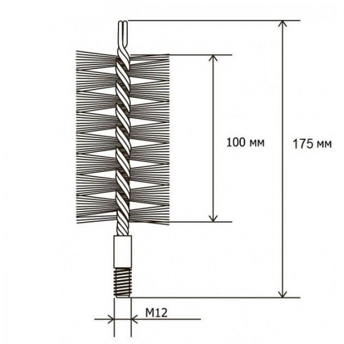 Щетка металлическая для чистки теплообменника «Savent», 50мм