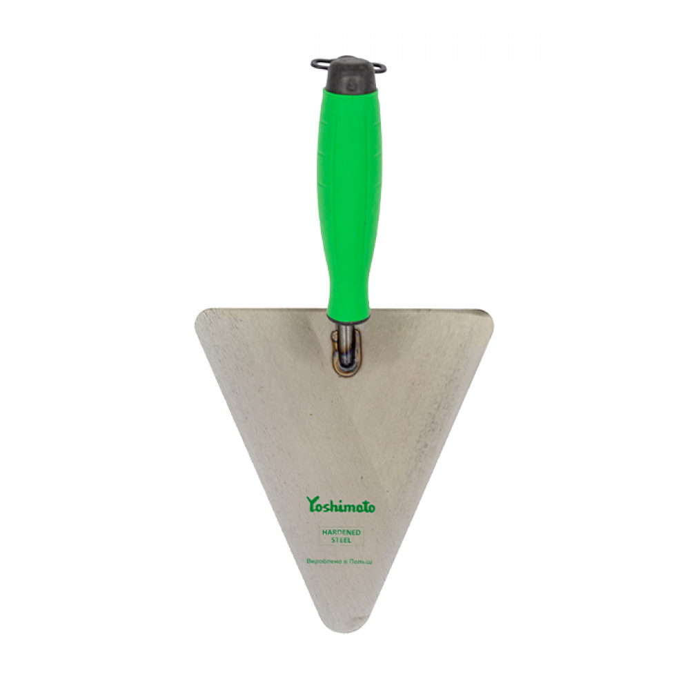 Кельма бетоняра трикутна сталева, ручка 2К, Yoshimoto 180мм
