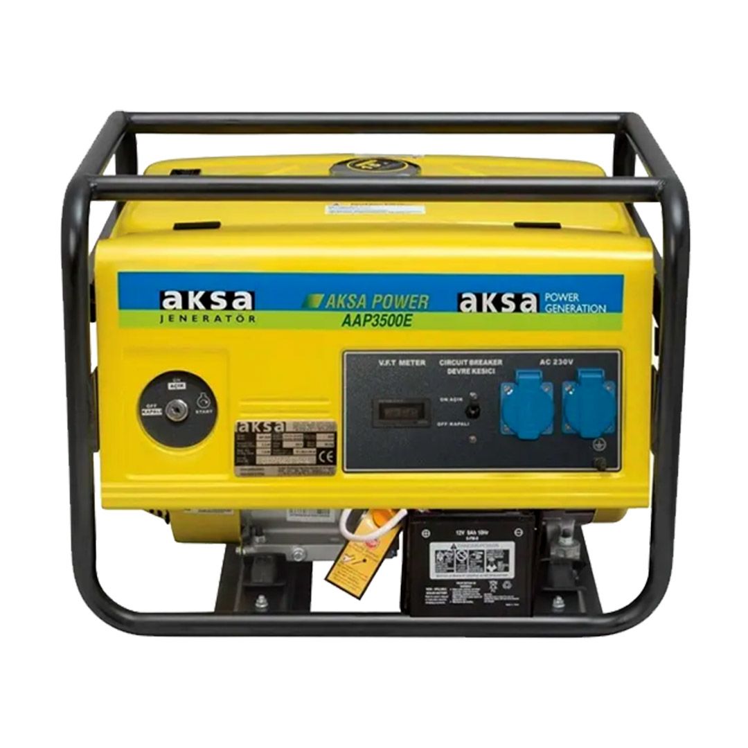 Генератор бензиновий AKSA AAP3500E, 2.5кВт (3кВА, макс 2.8кВт), електростарт, 220В, бак 15л, 440г/кВ