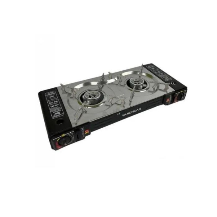 Туристическая портативная газовая двухконфорная плита YANCHUAN