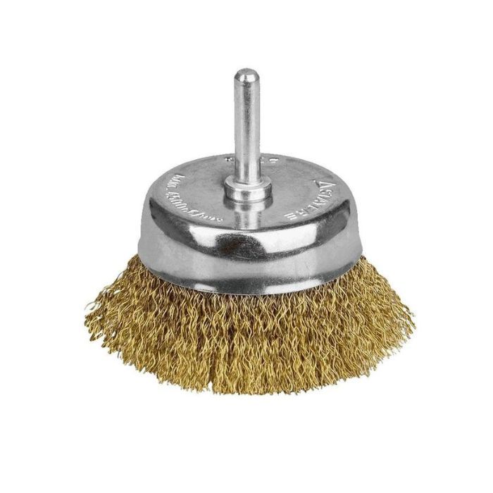 Щітка торцева NovoTools, гофр. латунь, д/дрилі 75х6мм