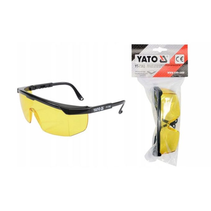Окуляри захисні YATO відкриті, жовті, з оправою