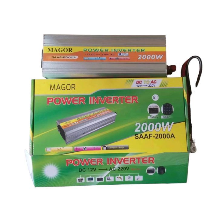 Перетворювач напруги інвентор 12V-220V 2000W Magor/ ZB-26