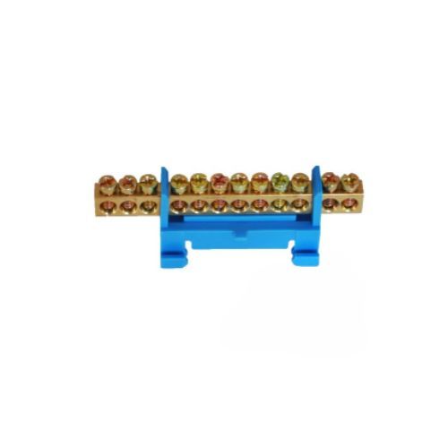 Шина нульова з ізолятором 12 отворів BC-512 6х9 на ДИН-рейку АСКО-УКРЕМ